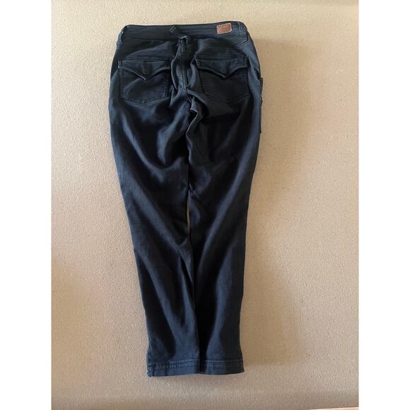 Black Zipper Detail Skinny Jeans - Stylish & Edgy- Size 27 - Picture 4 of 4